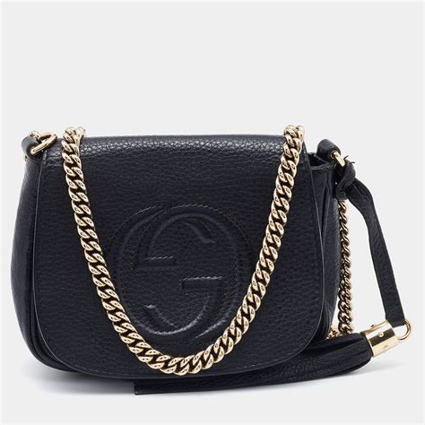 gucci flap bag black|vintage Gucci flap bag.